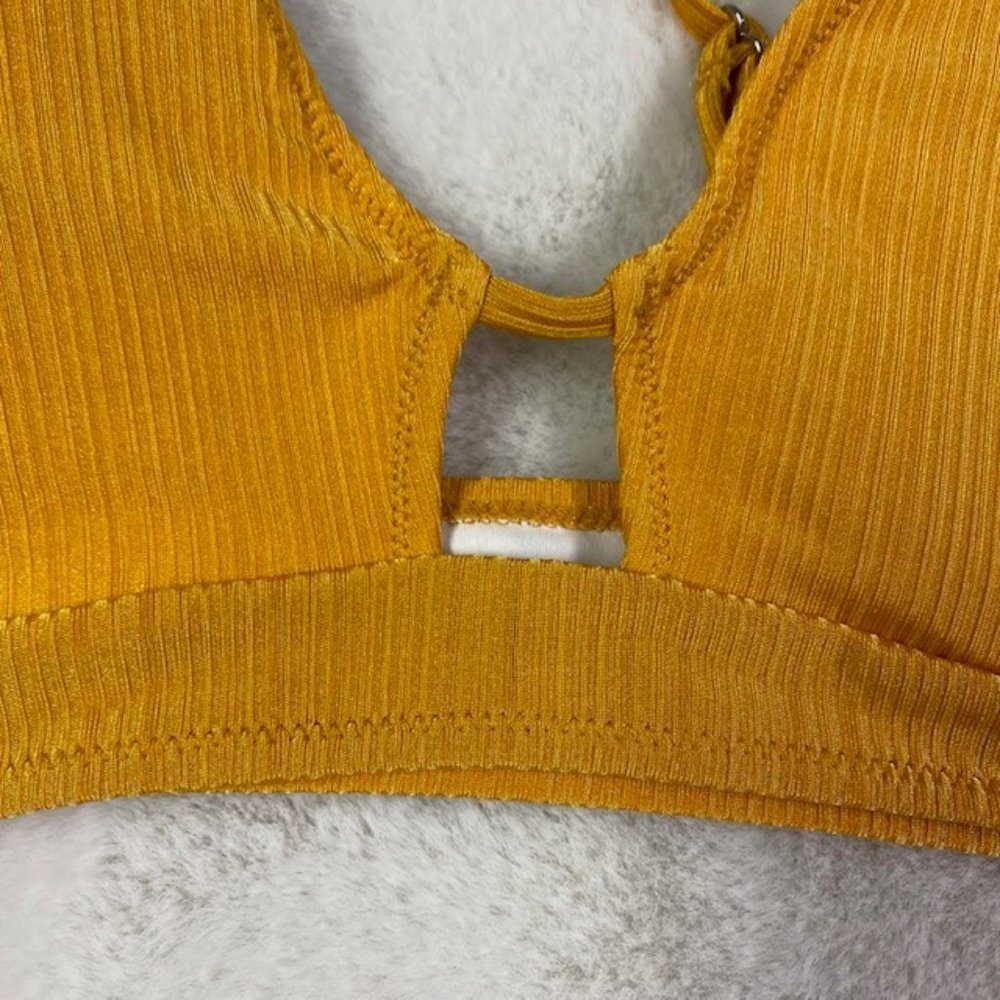 Cupshe Yellow Ribbed Keyhole Bikini Set - Picture 9 of 13